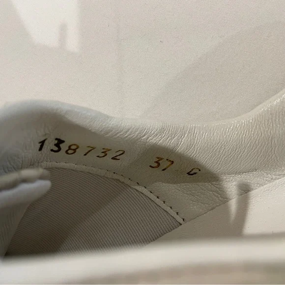 GUCCI Guccissima Leather Monogrammed GG Suede Striped Sneaker, Size 7 - Picture 9 of 10